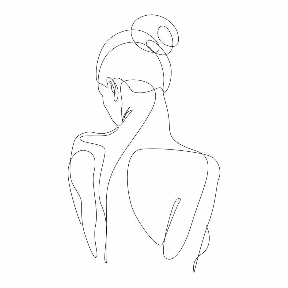 The girl is one line