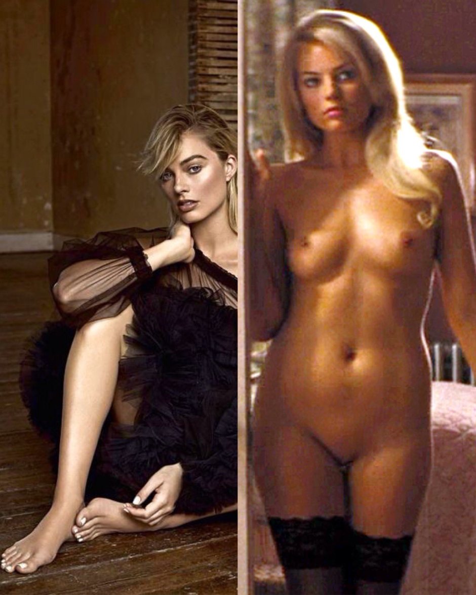 Naked actress Margot Robbie