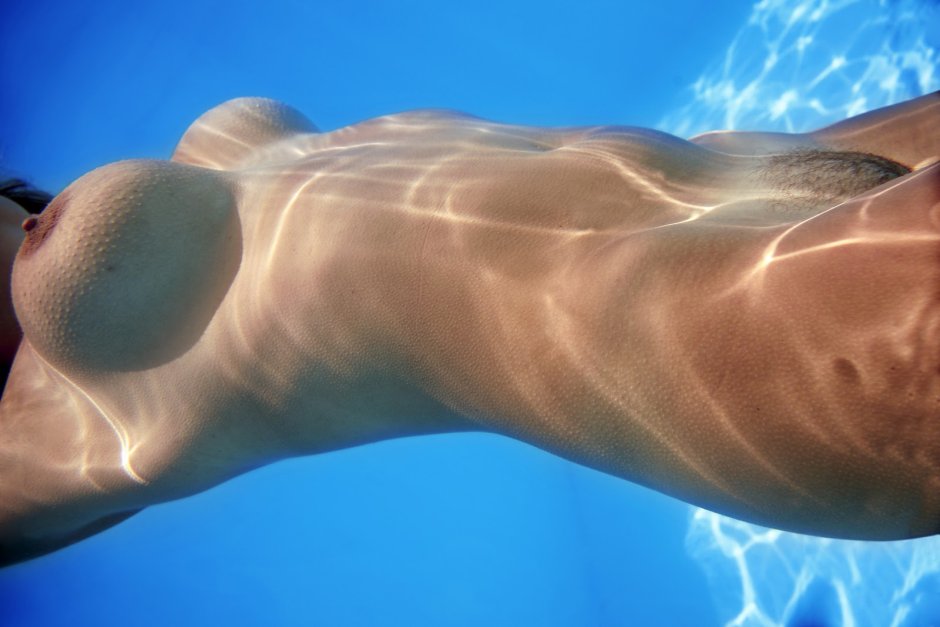 Submarine swimming naked