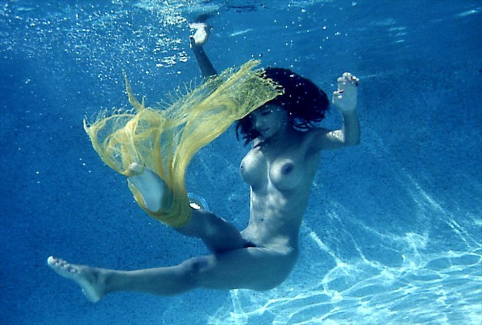 Under water without a swimsuit
