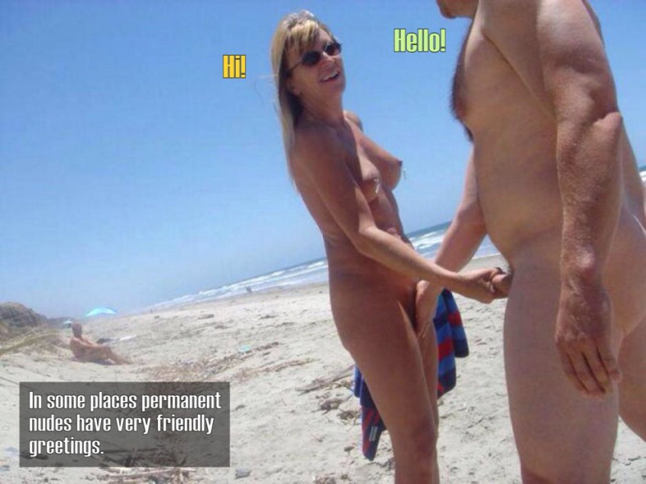 Excited member on the beach