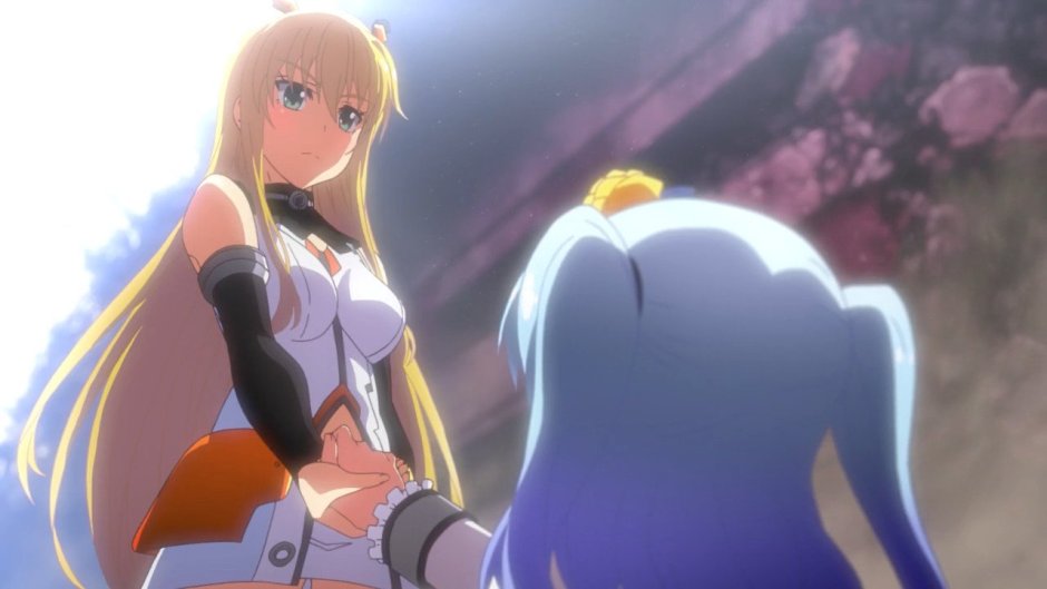 Anime girl with vacuum cleaner