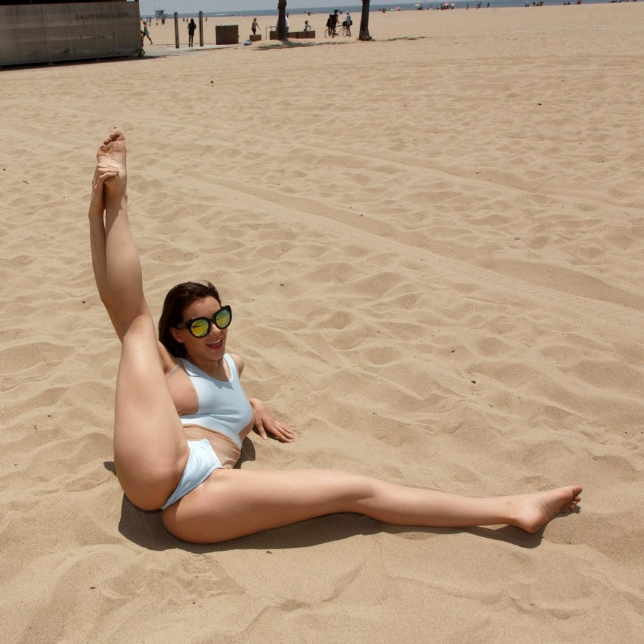 Women's legs on a man
