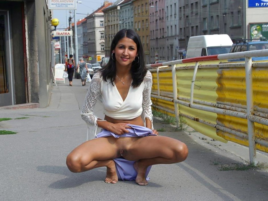 Lit panties on the street