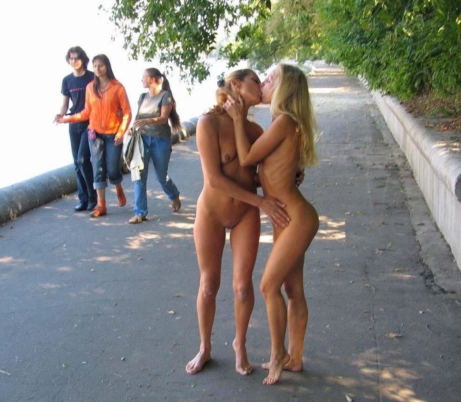 Girls naked in public