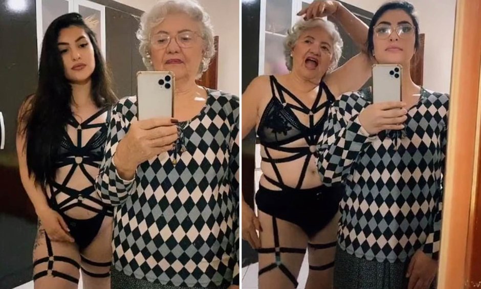Beautiful naked old women