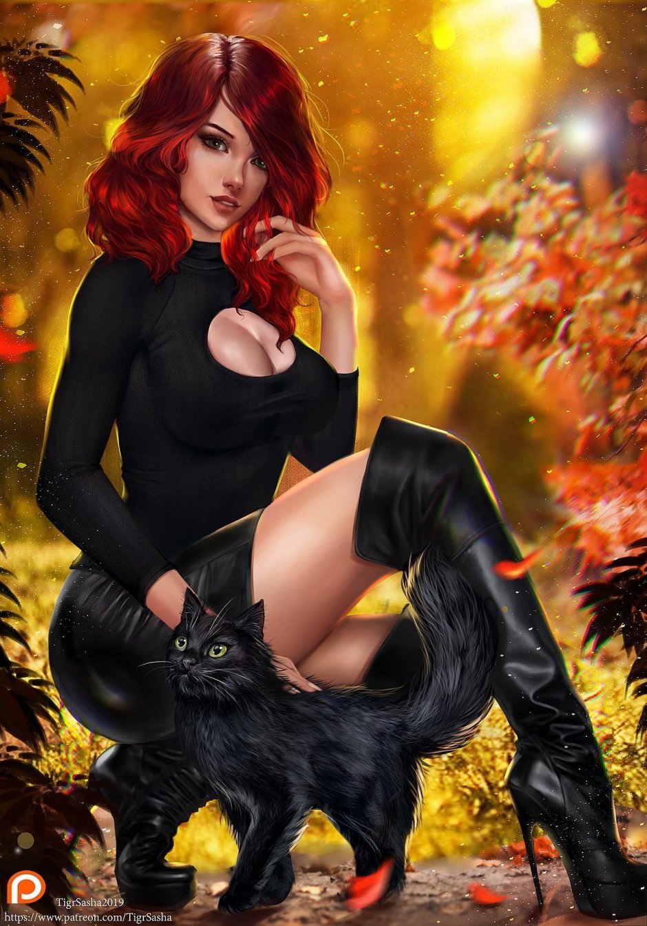 Scarlet Taylor with red hair