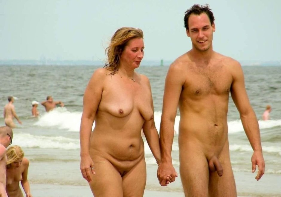Naked couples on the beach