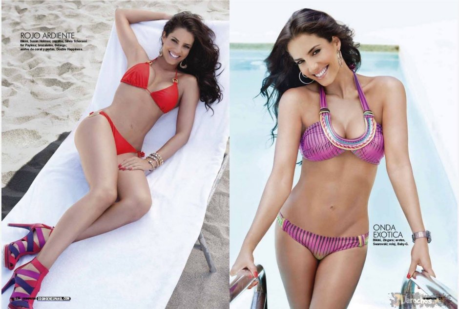 Gaby Espino on the beach