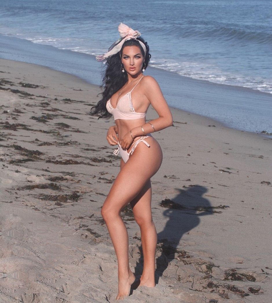 Natalie Halcro in a dress