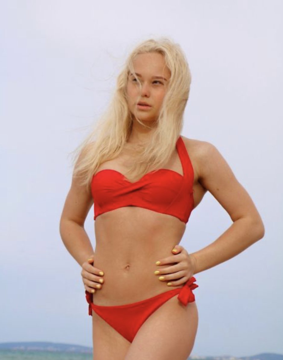 Angelina Melnikova in a swimsuit