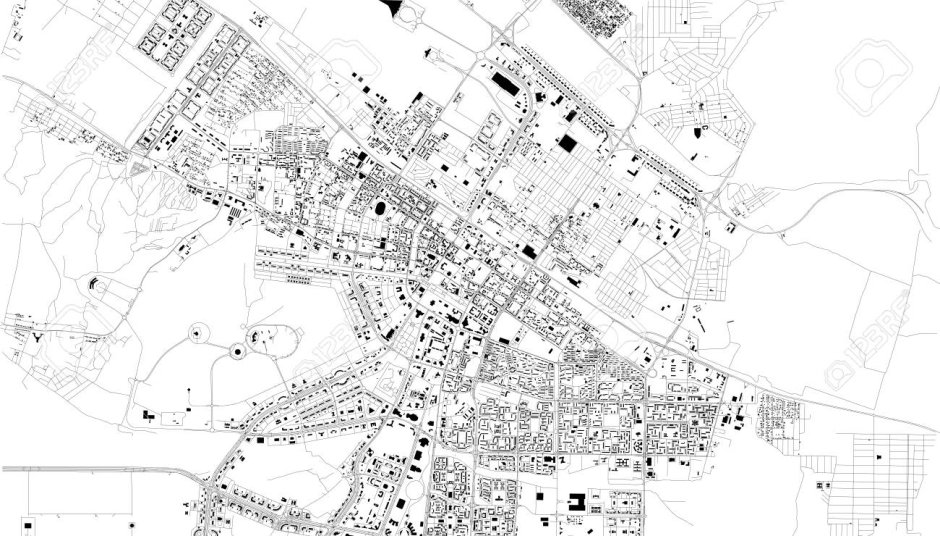 Ashgabat map with streets
