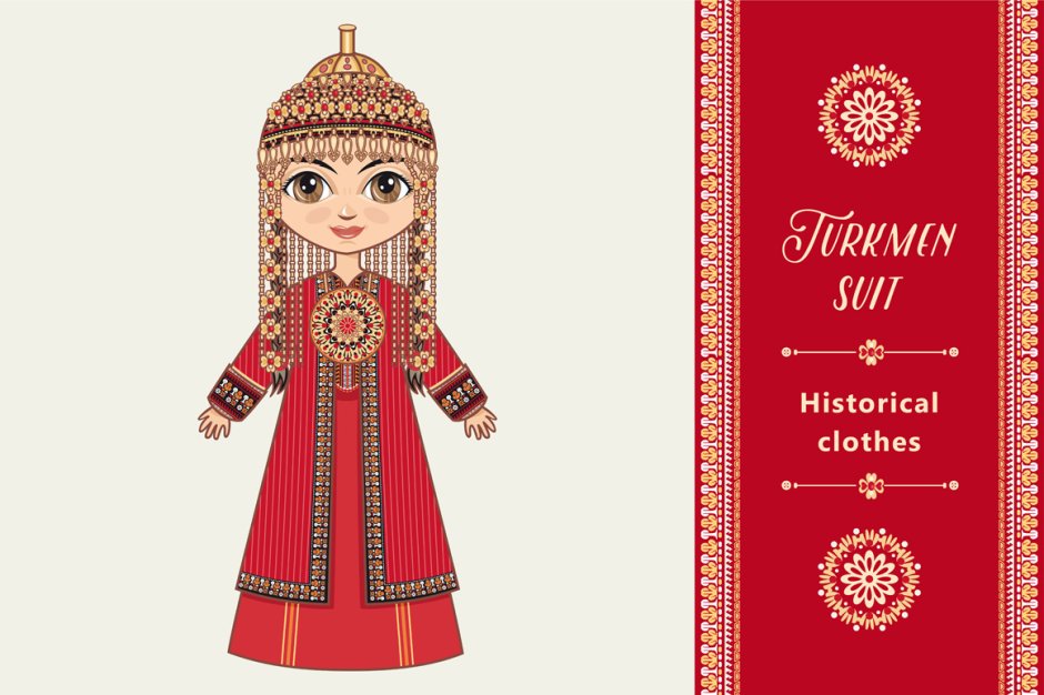 Dud in a national costume drawing