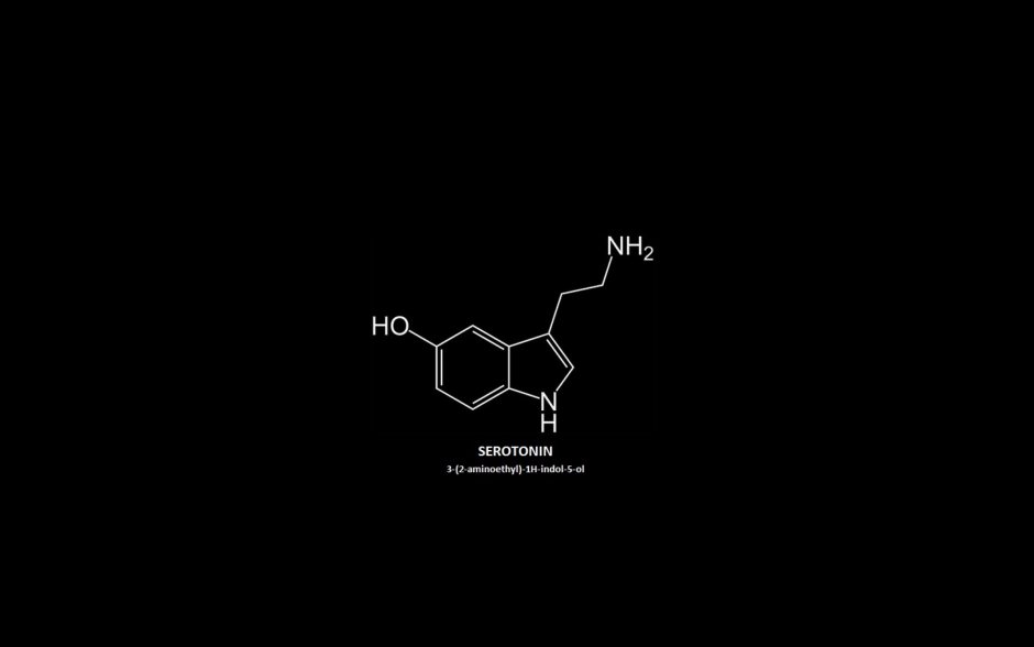 Chemical formulas on a black background