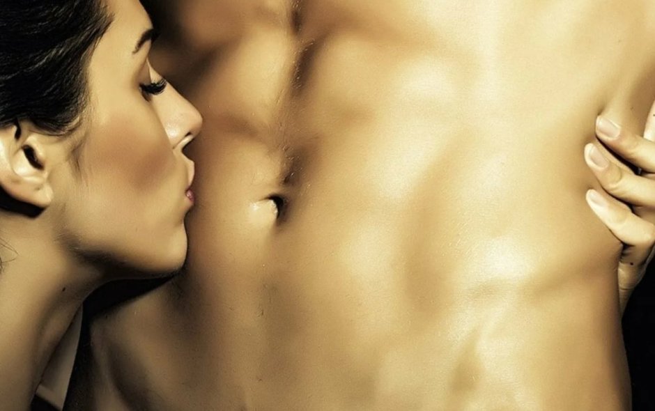 A woman seduces a man