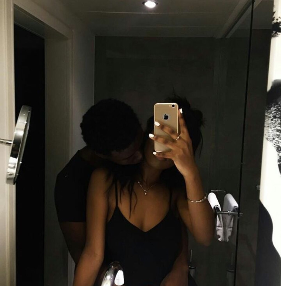 A guy with a girl in the mirror