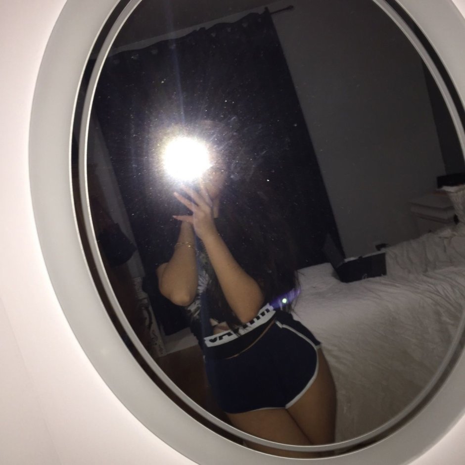 Girl in the mirror without face