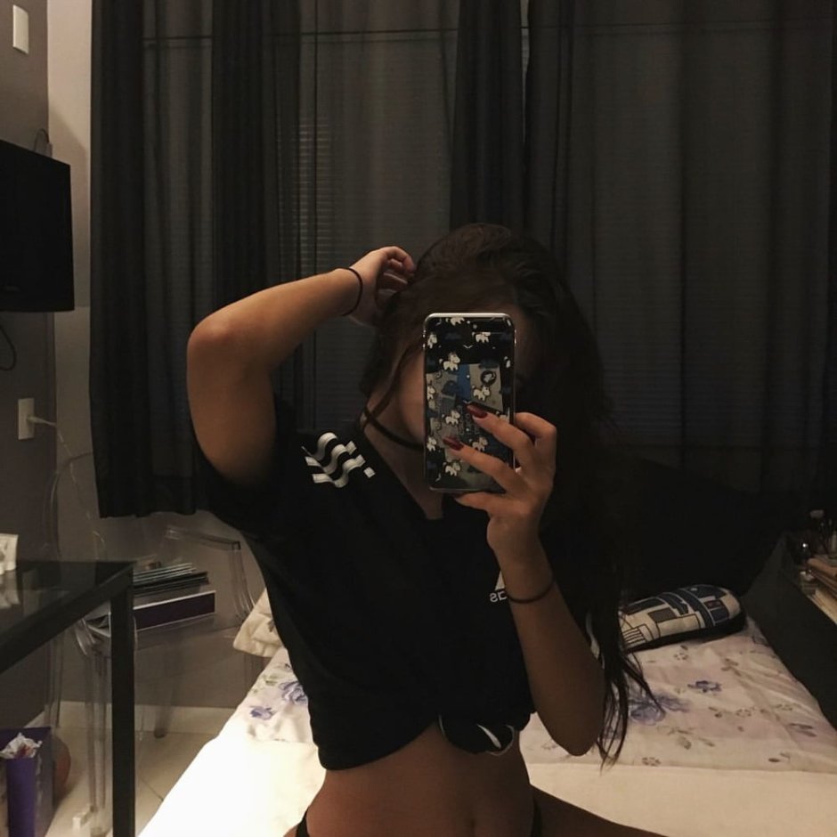 Girl in the mirror without face