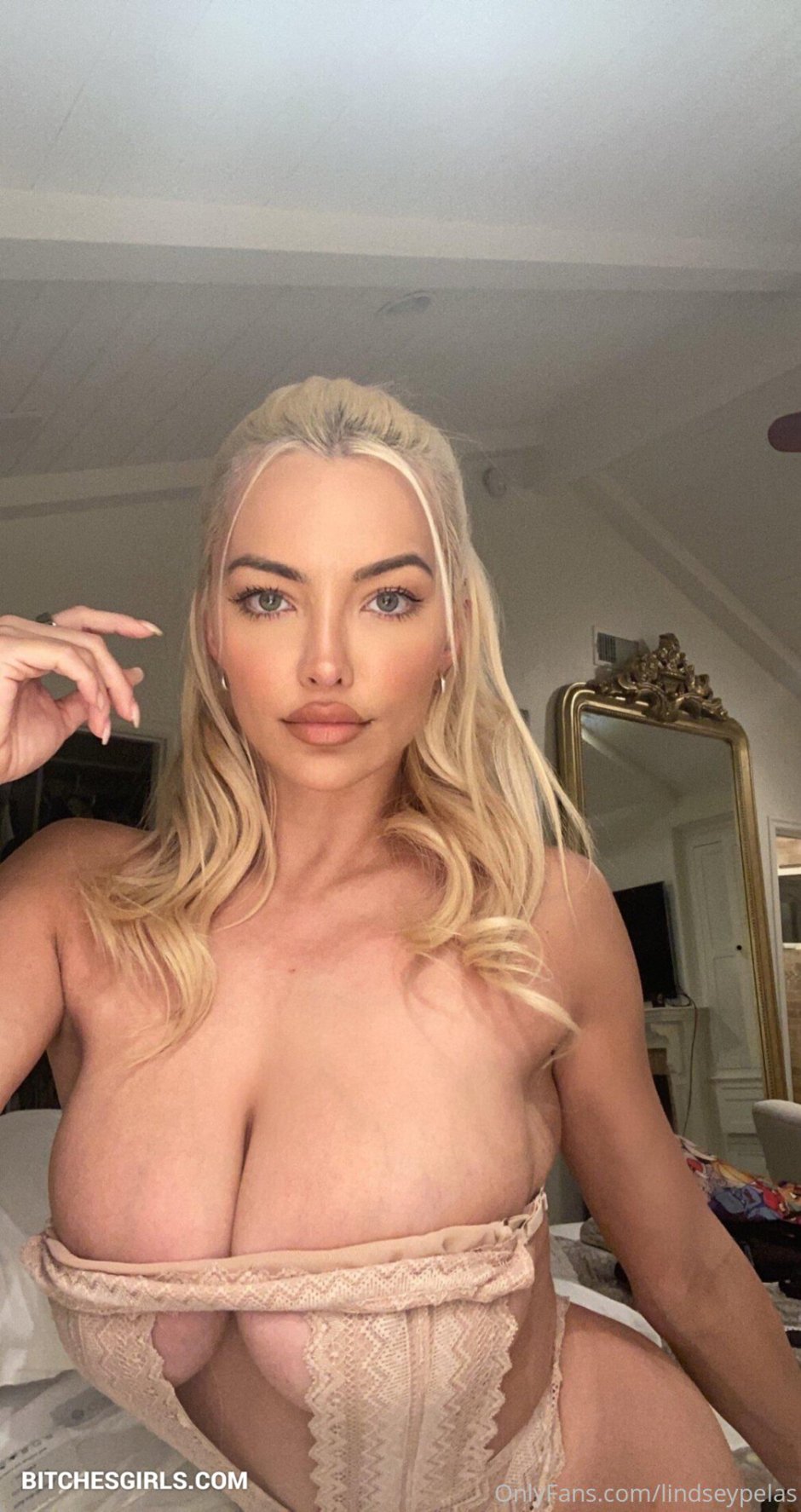 Lindsay Pelas selfie tits