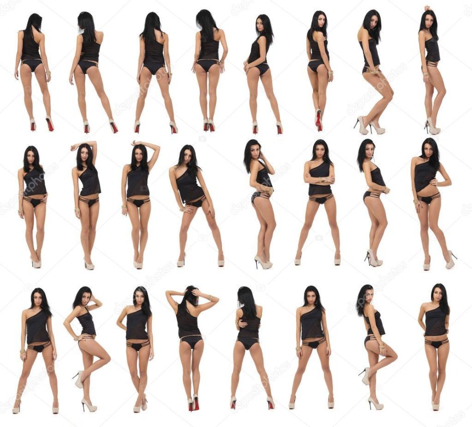 Dynamic poses of men