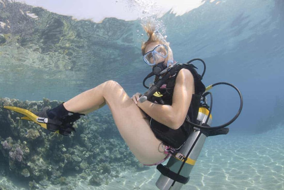 Scuba Diving Girl Full Face Mask