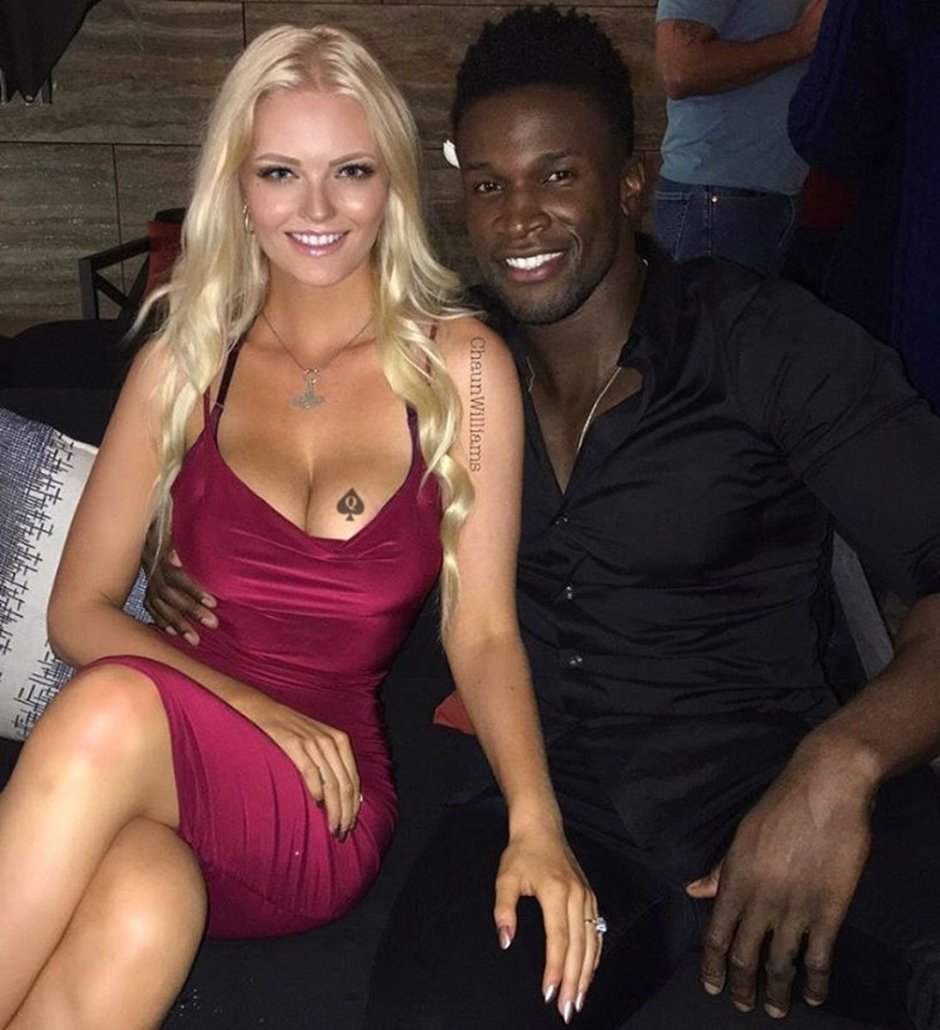 Blonde interracial