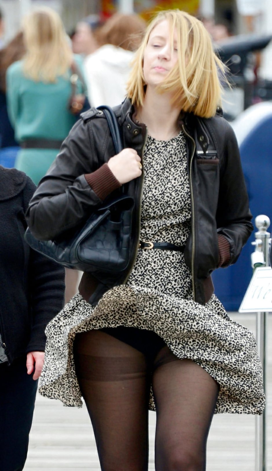 Women in front without panties