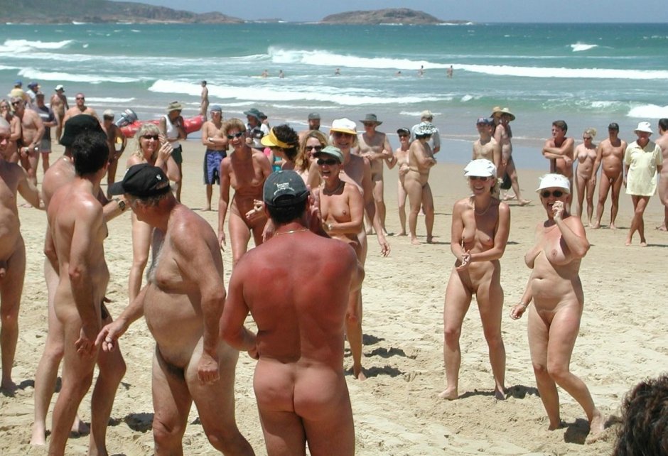 Feast of naked nudists