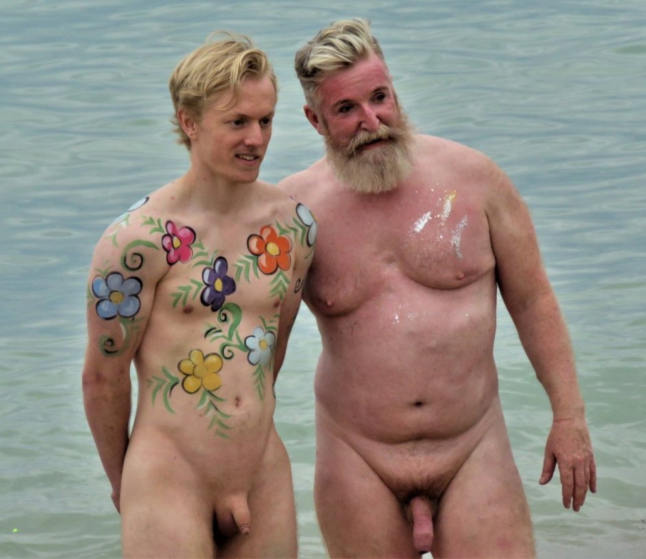 Beautiful naked guys on the beach