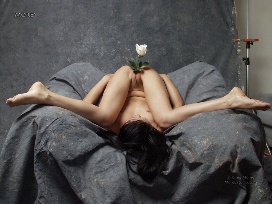 Tired naked woman