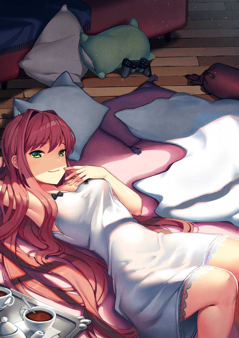 DDLC Monica in bed