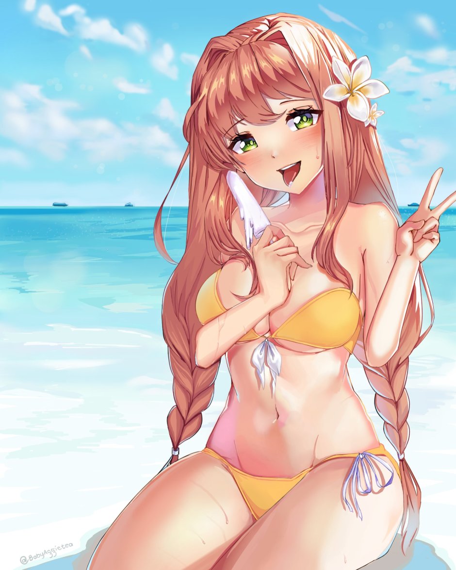 DDLC Monica in a swimsuit