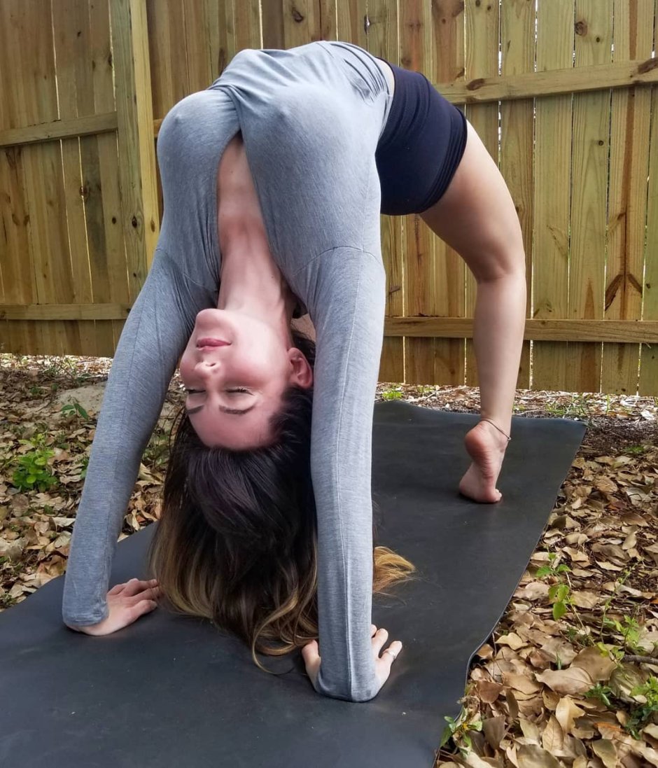 Jamie Marie Yoga in a swimsuit