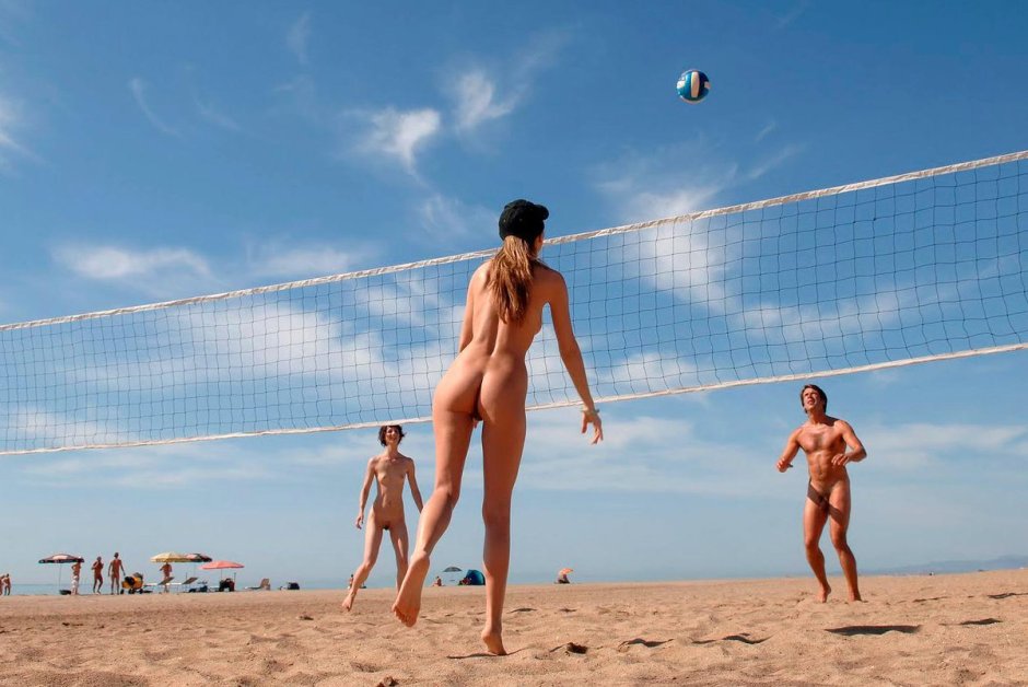 Nudist beach volleyball