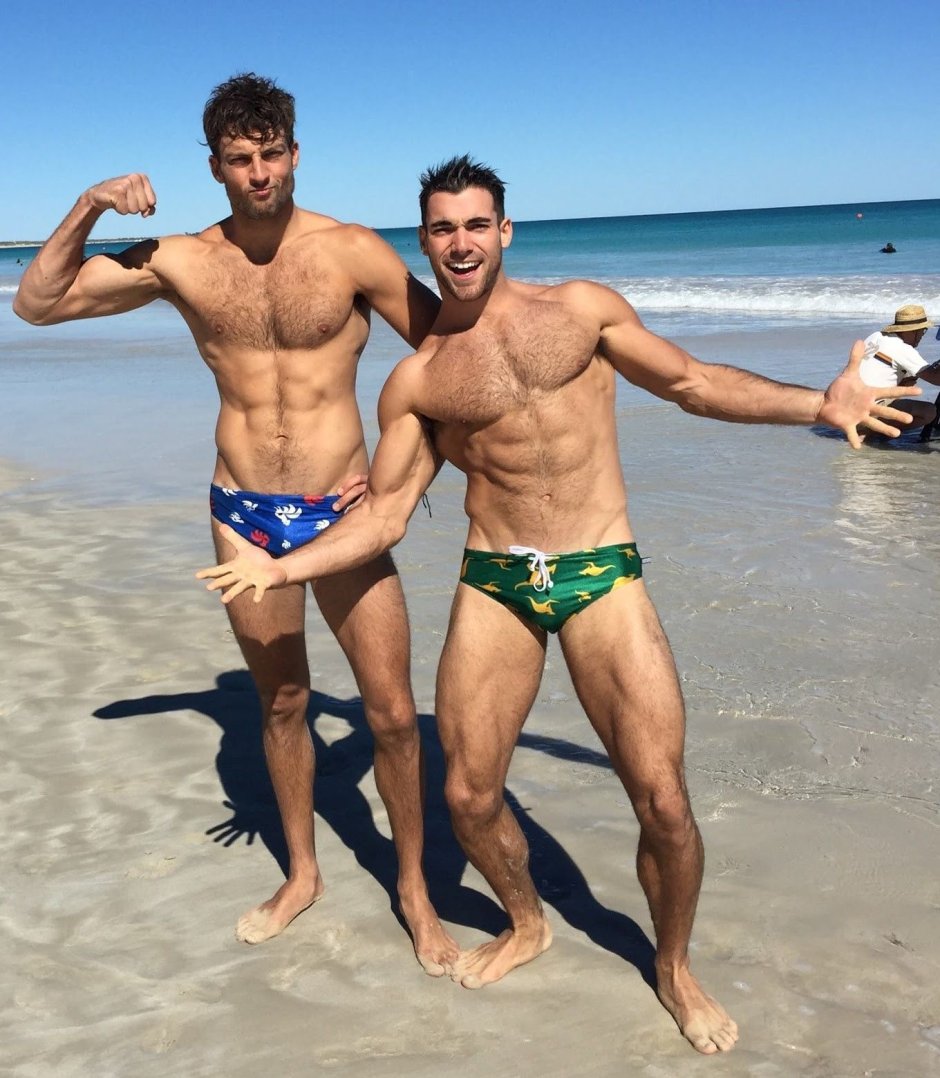 Two men on the beach
