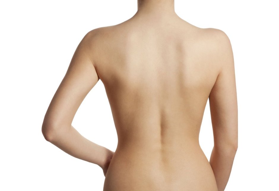 Naked woman in front