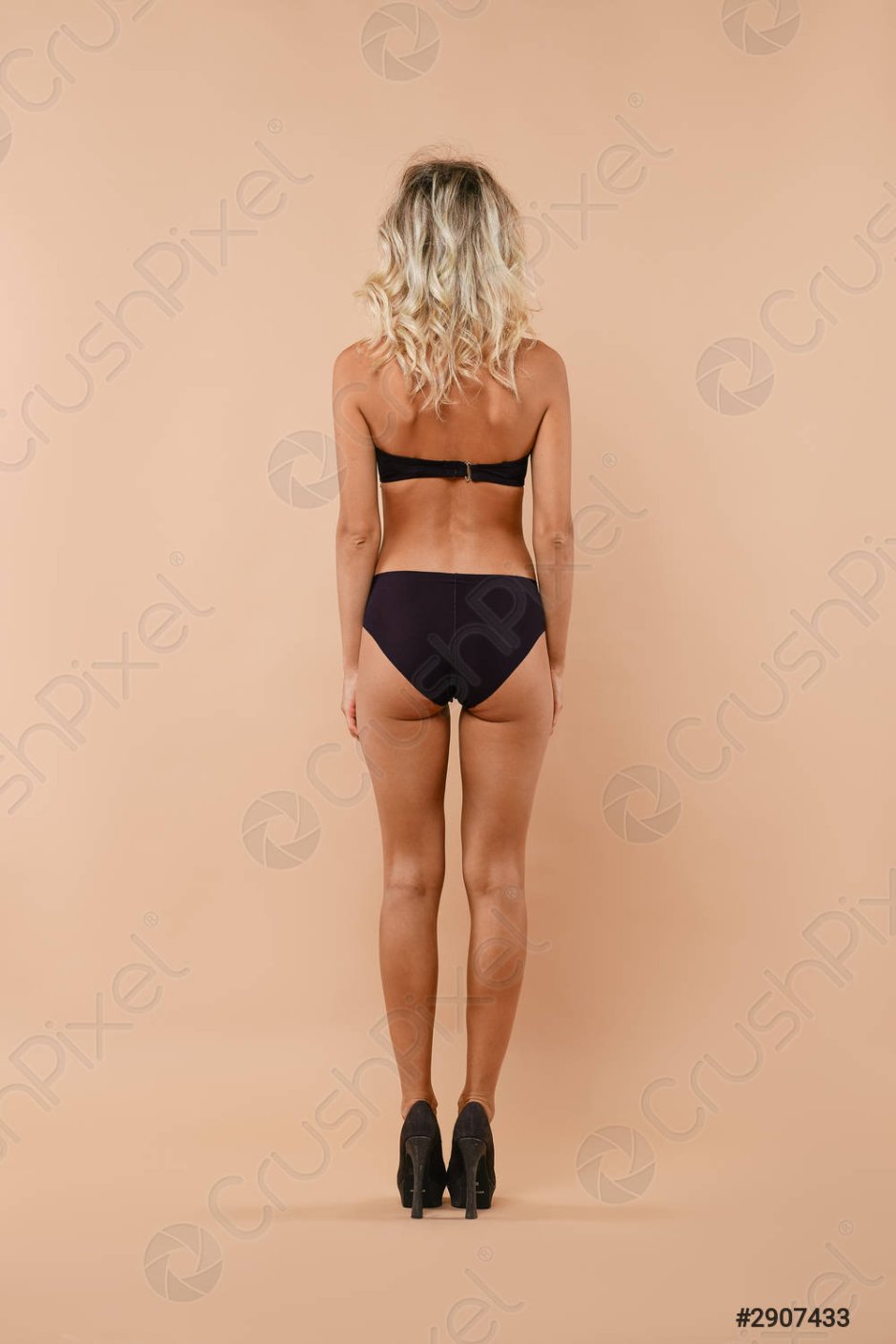 Girl with her arms down