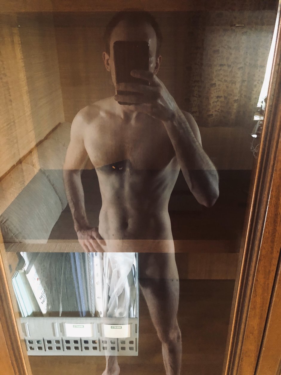 Naked in reflection