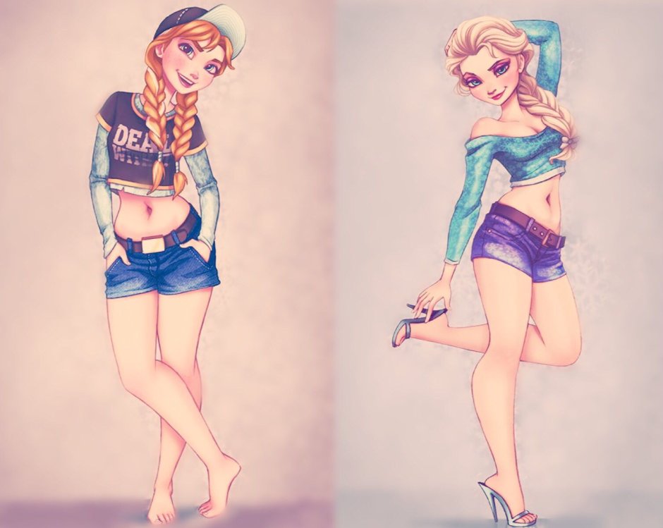 Comics Elsa and Anna