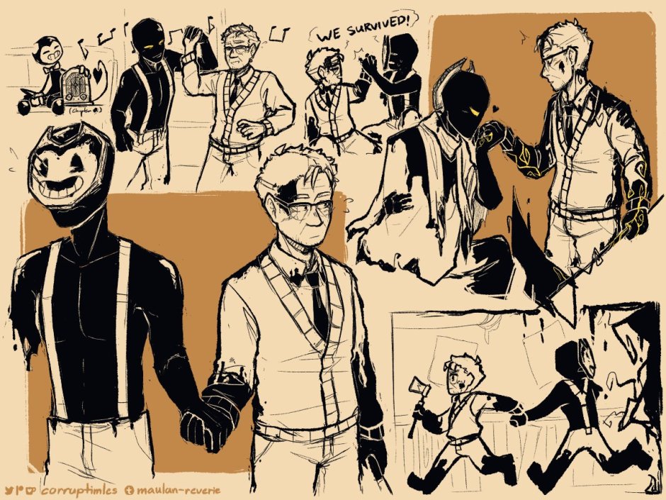 Bendy Boris and Alice animatronics
