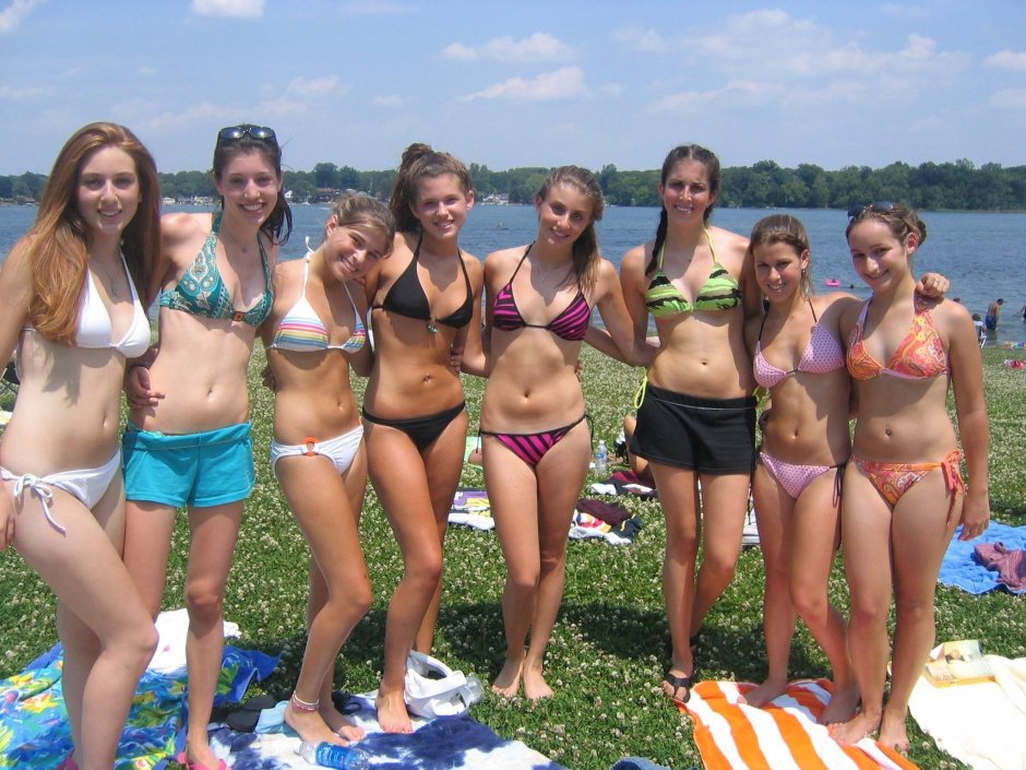 Girls Topless in the camp
