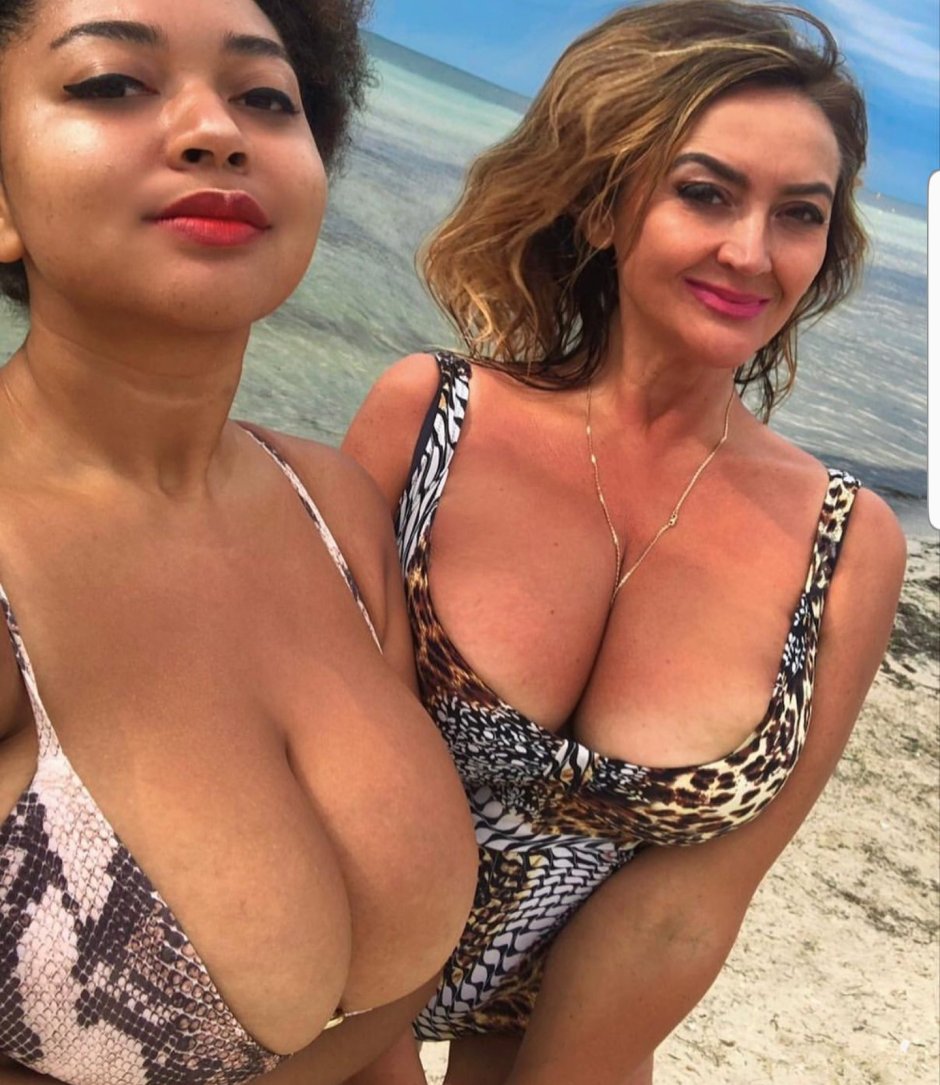 Busty women in a swimsuit