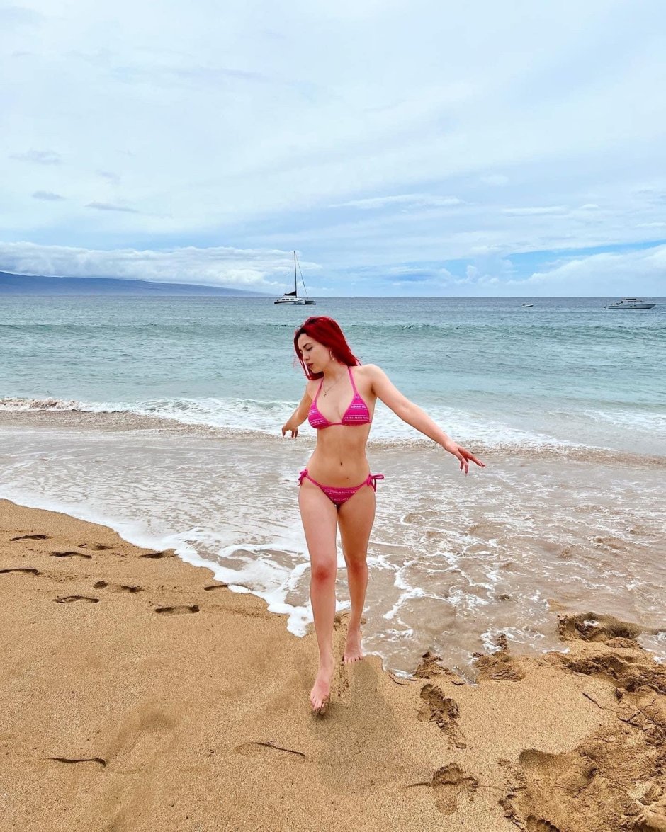 Ava Max on the beach