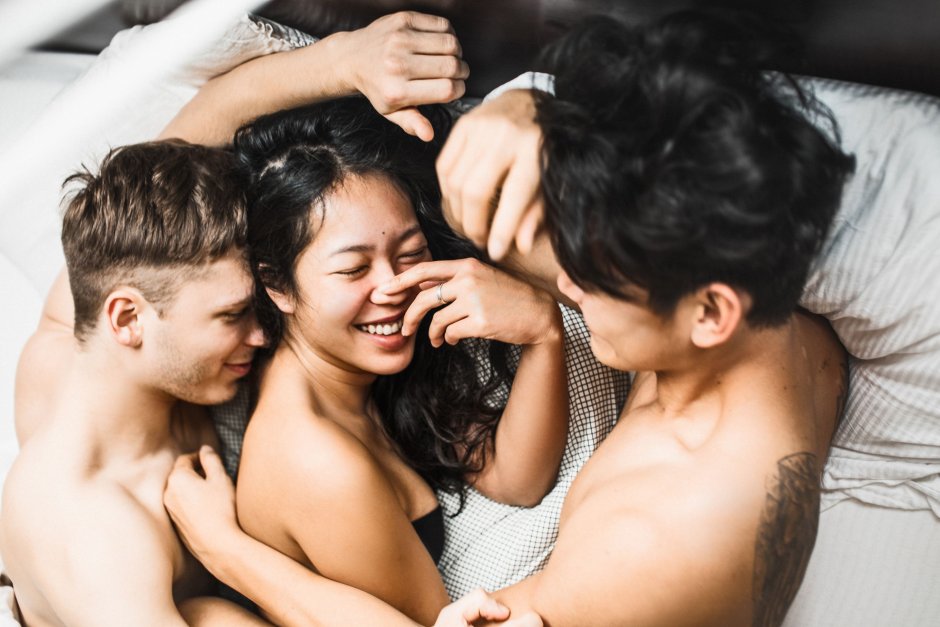 Two men and one woman