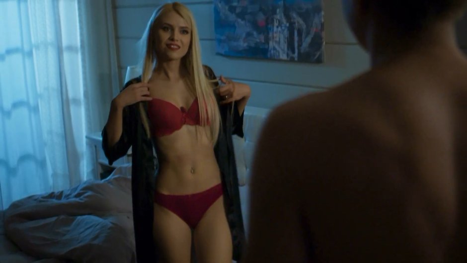 Alexandra Florinskaya in the swimsuit of Ivanov Ivanov