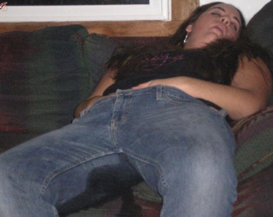 A drunken girl was wet