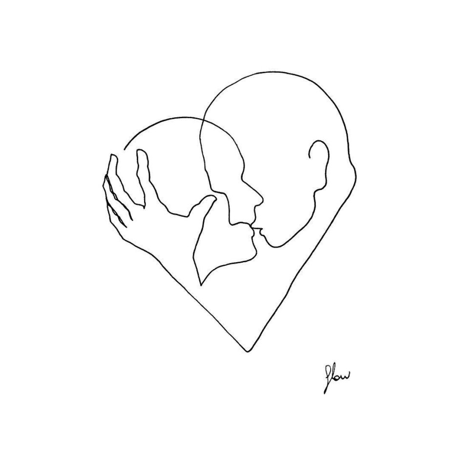 The heart is one line