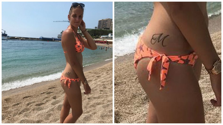 Karolina Moiseenko in a swimsuit