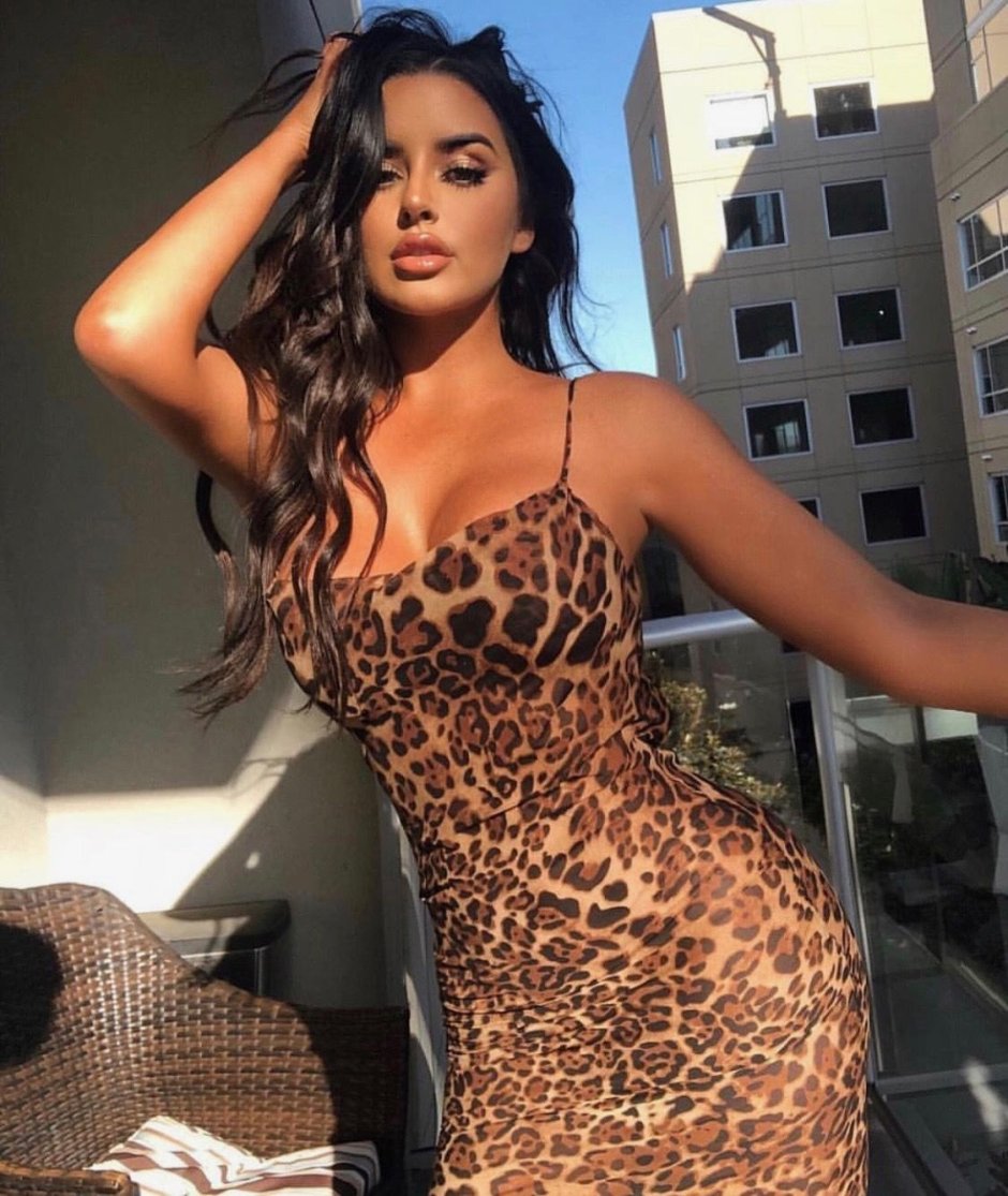 Abigail Rechford in a dress