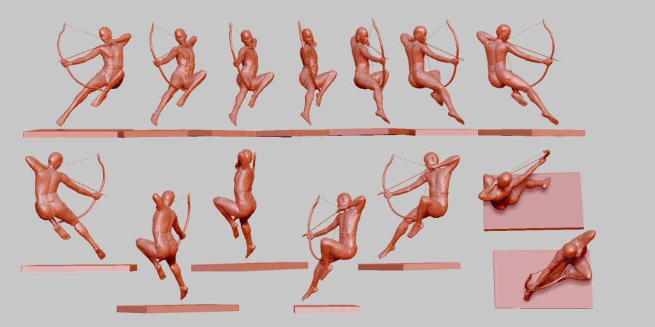 Dynamic poses standing